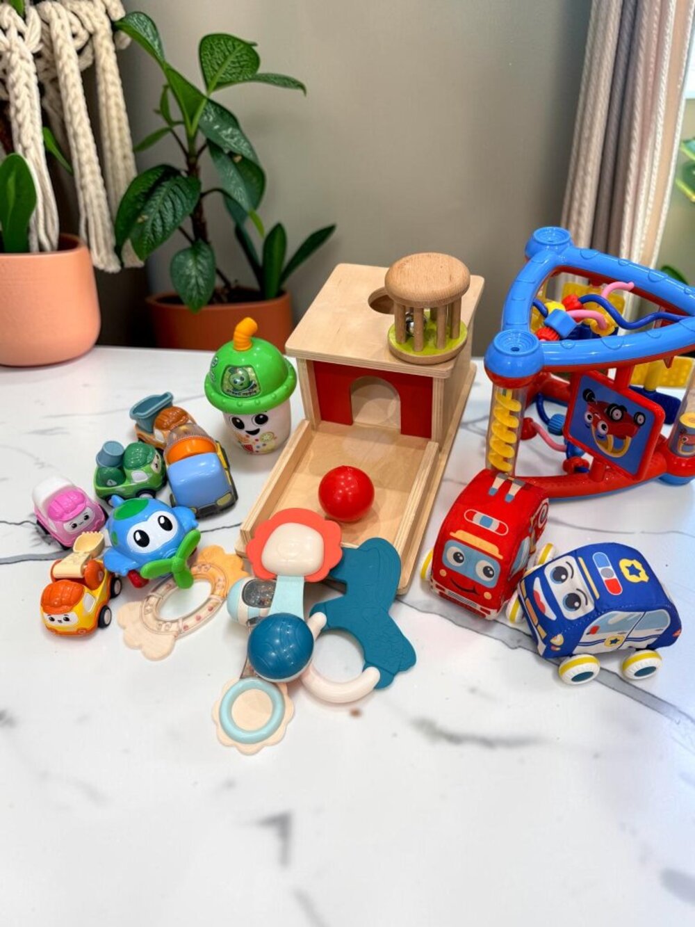Baby Kids Toys Assorted Shakers LoveVery Ball Drop Pull and Release Cars